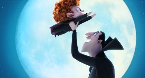 Dennis (Asher Blinkoff) and Dracula (Adam Sandler) in Columbia Pictures and Sony Pictures Animations' HOTEL TRANSYLVANIA 2.