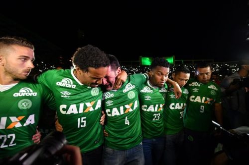 Players of Brazils Chapecoense football