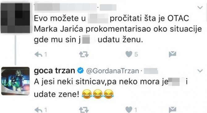 Šok! Ovako je Goca Tržan prokomentarisala navodnu vezu Marka Jarića i Sonje Vuksanović!