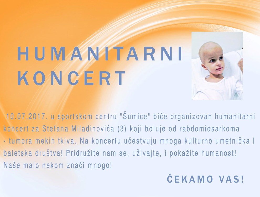 Humanitarni koncert za Stefana Miladinovića