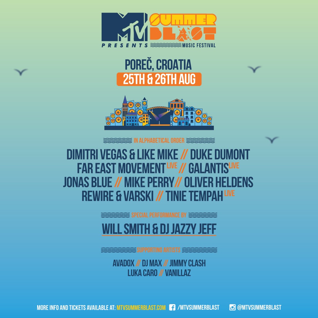 Festival MTV SummerBlast objavljuje raspored nastupa po danima