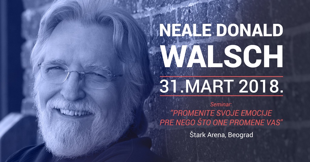 Nil Donald Volš stiže u Beograd u martu 2018. godine