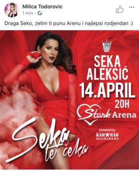 Slađa Alegro: Na Sekin koncert, pa u porodičište!