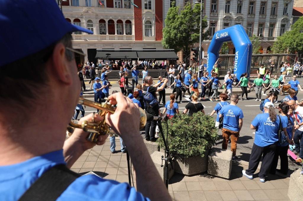 Selektor vaterpolo reprezentacije Srbije gost UNIQA osiguranja na 31. Beogradskom maratonu