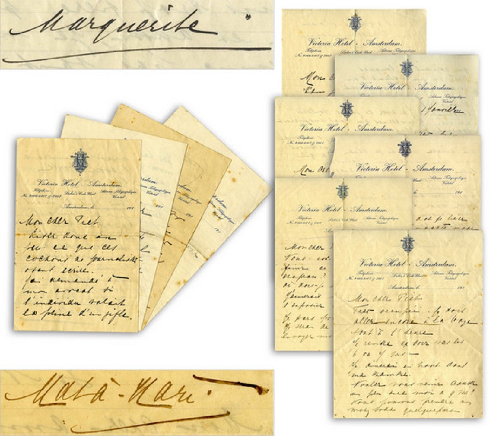 Mata Harina pisma na aukciji