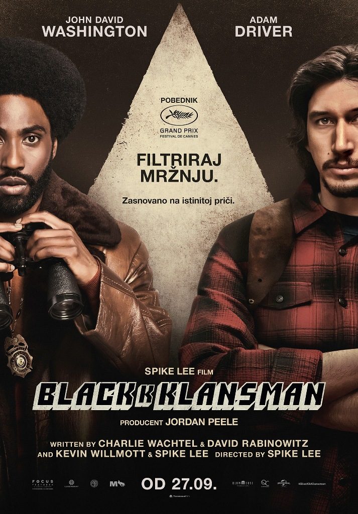 NOVI FILM SPAJKA LIJA "BLACKKKLANSMAN" U BIOSKOPIMA OD 27. SEPTEMBRA!