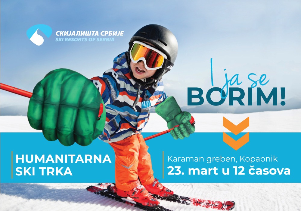 I ja se borim! Humanitarna ski trka Skijališta Srbije i NURDOR 23. marta na Kopaoniku