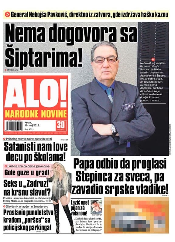 OVO SU DANAŠNJE NASLOVNE STRANE