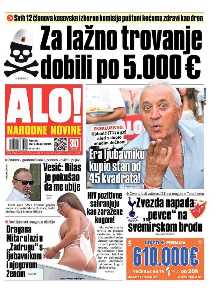 Ovo su današnje NASLOVNE STRANE