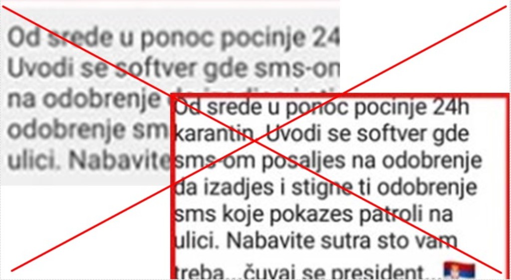 OPREZ!Lažna vest da se sutra uvodi 24-časovni karantin kruži internetom!