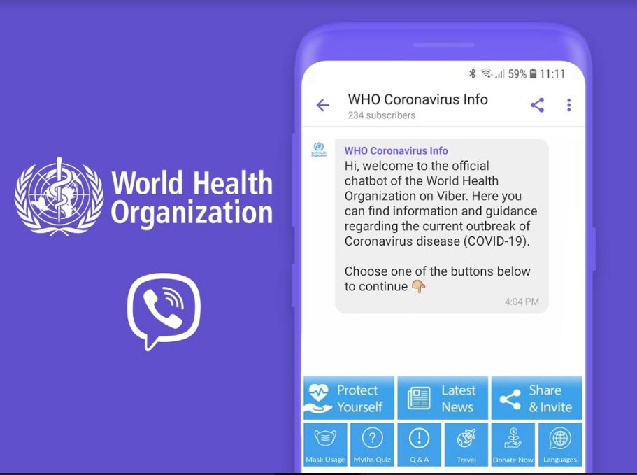 Svetska zdravstvena organizacija i Viber udružuju snage u borbi protiv deziformacija o COVID 19