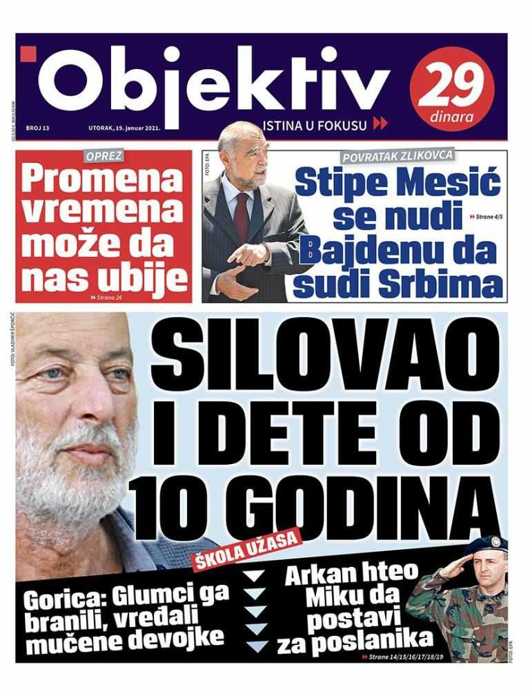 OVO SU DANAŠNJE NASLOVNE STRANE