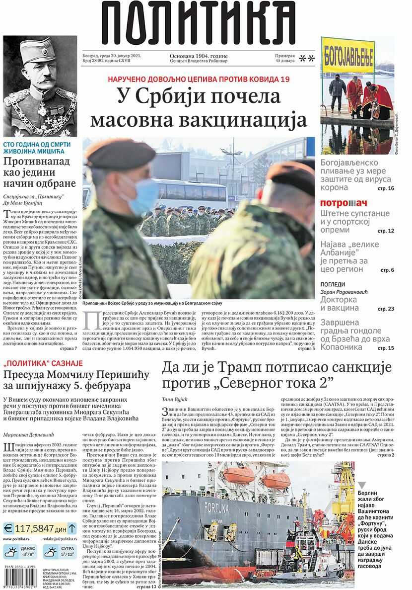 politika 20 januar