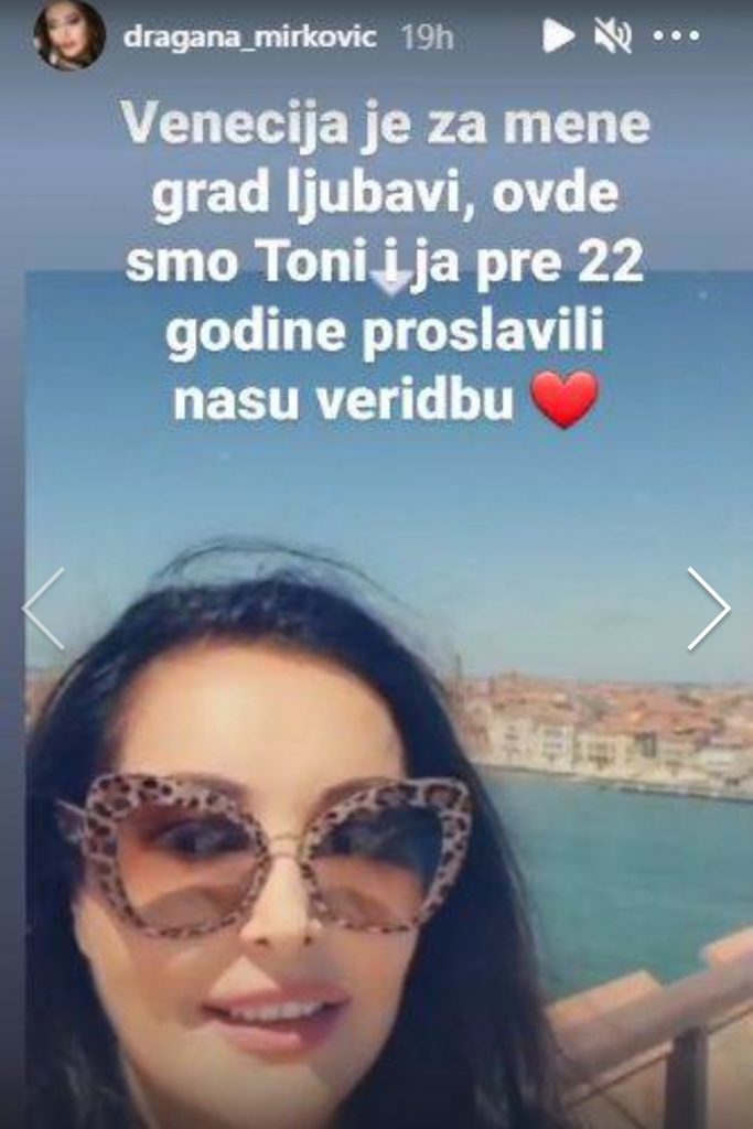 Dragana Mirković otkrila da ju je suprug Toni Bijelić zaprosio u Veneciji 